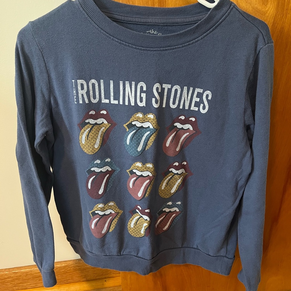 Rolling Stones Blue Graphic Sweatshirt